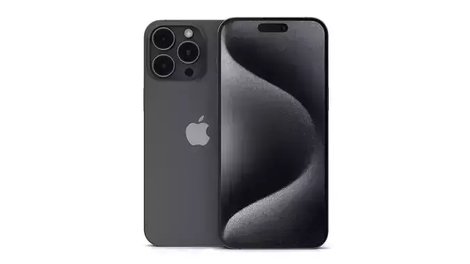 3D Apple iPhone 15 Pro Max Black Titanium