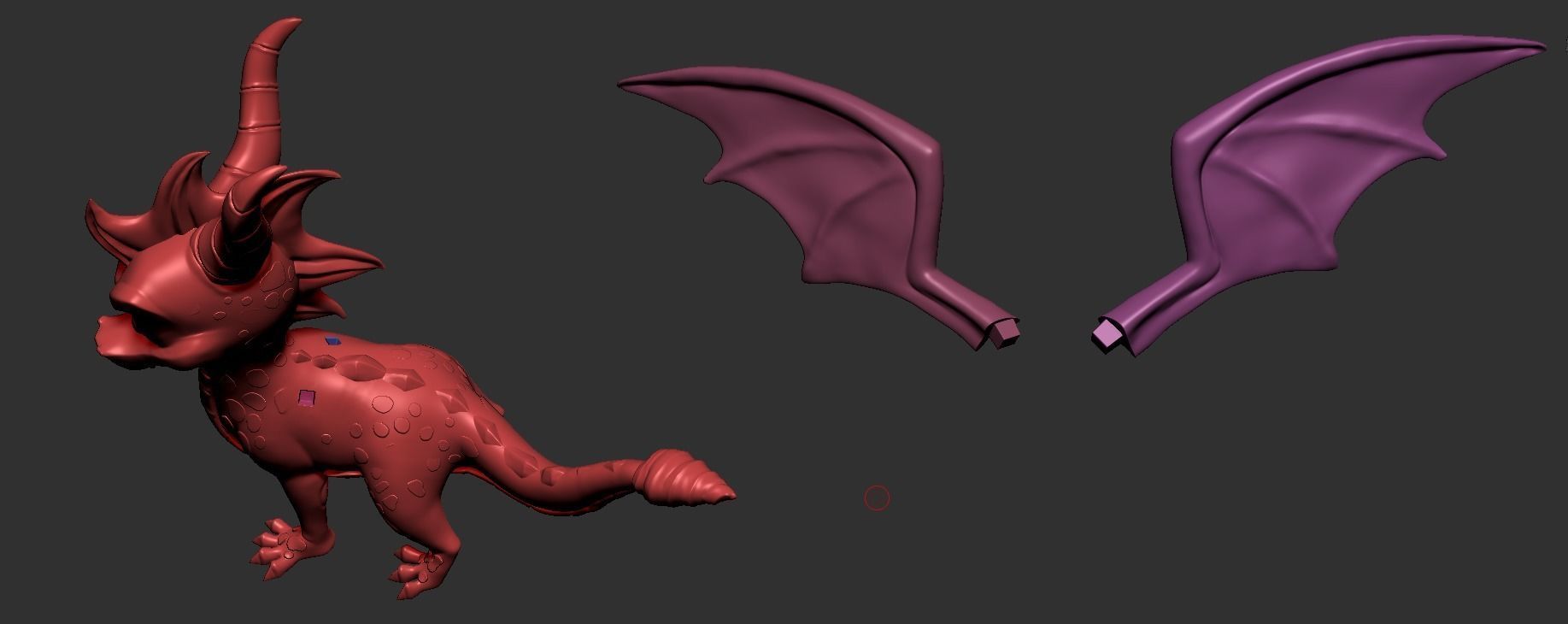 Dragon Spyro miniature 3D print model_2