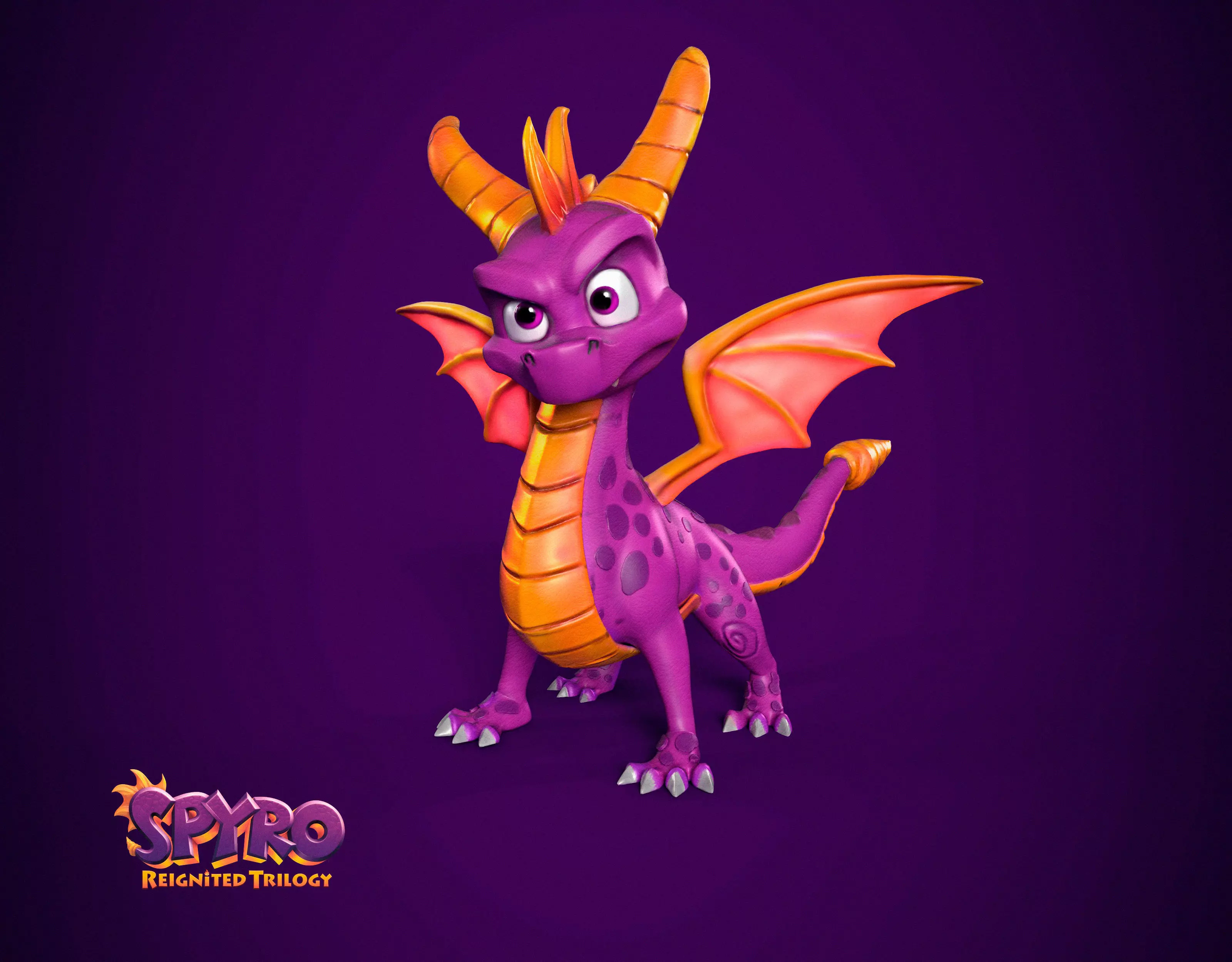 Dragon Spyro miniature 3D print model_0