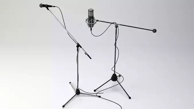 Microphone Mic Audio Recording  Podcast Voice Sound MicStand