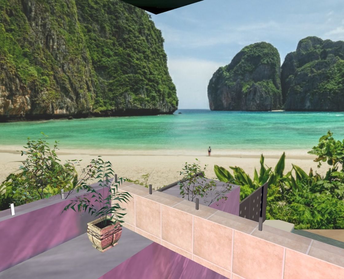 Maya Bay Island Thailand  Low-poly 3D model_45
