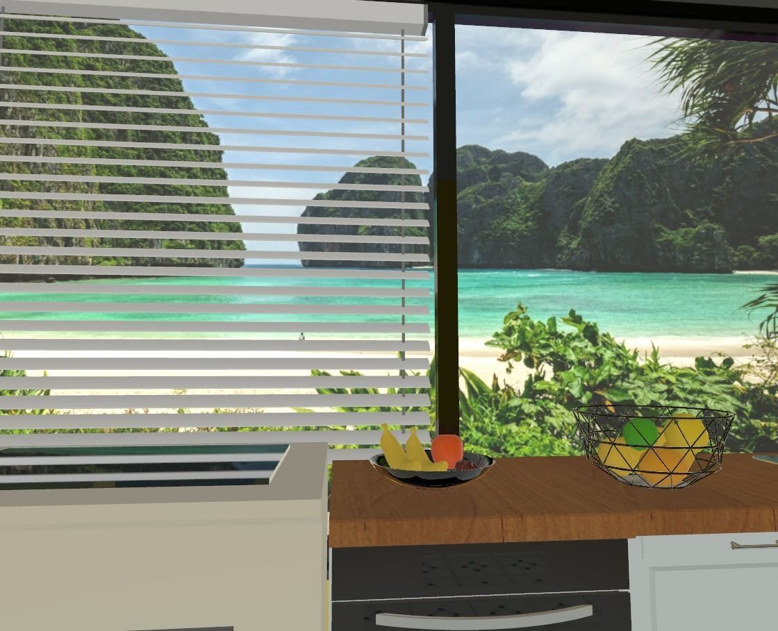 Maya Bay Island Thailand  Low-poly 3D model_6
