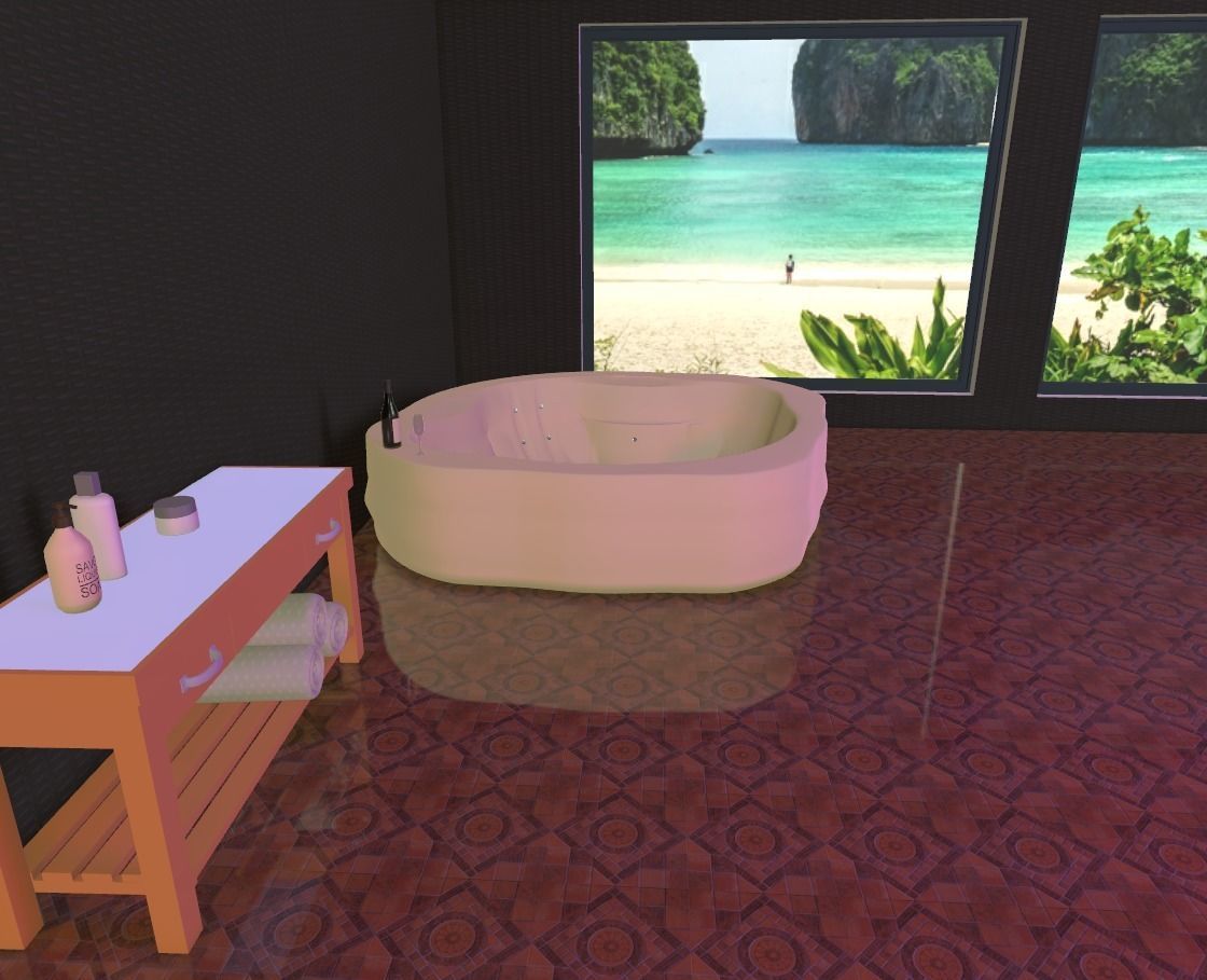 Maya Bay Island Thailand  Low-poly 3D model_22