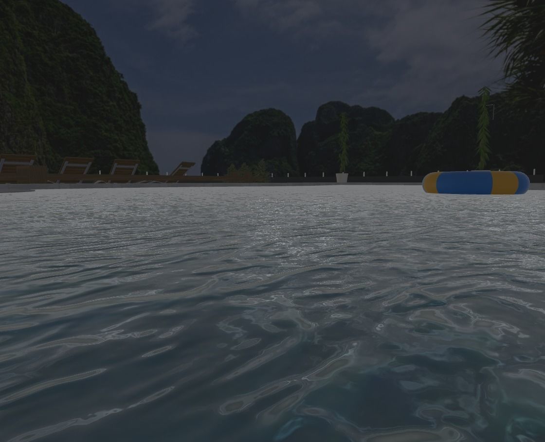 Maya Bay Island Thailand  Low-poly 3D model_35