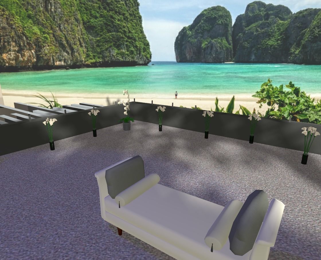 Maya Bay Island Thailand  Low-poly 3D model_43