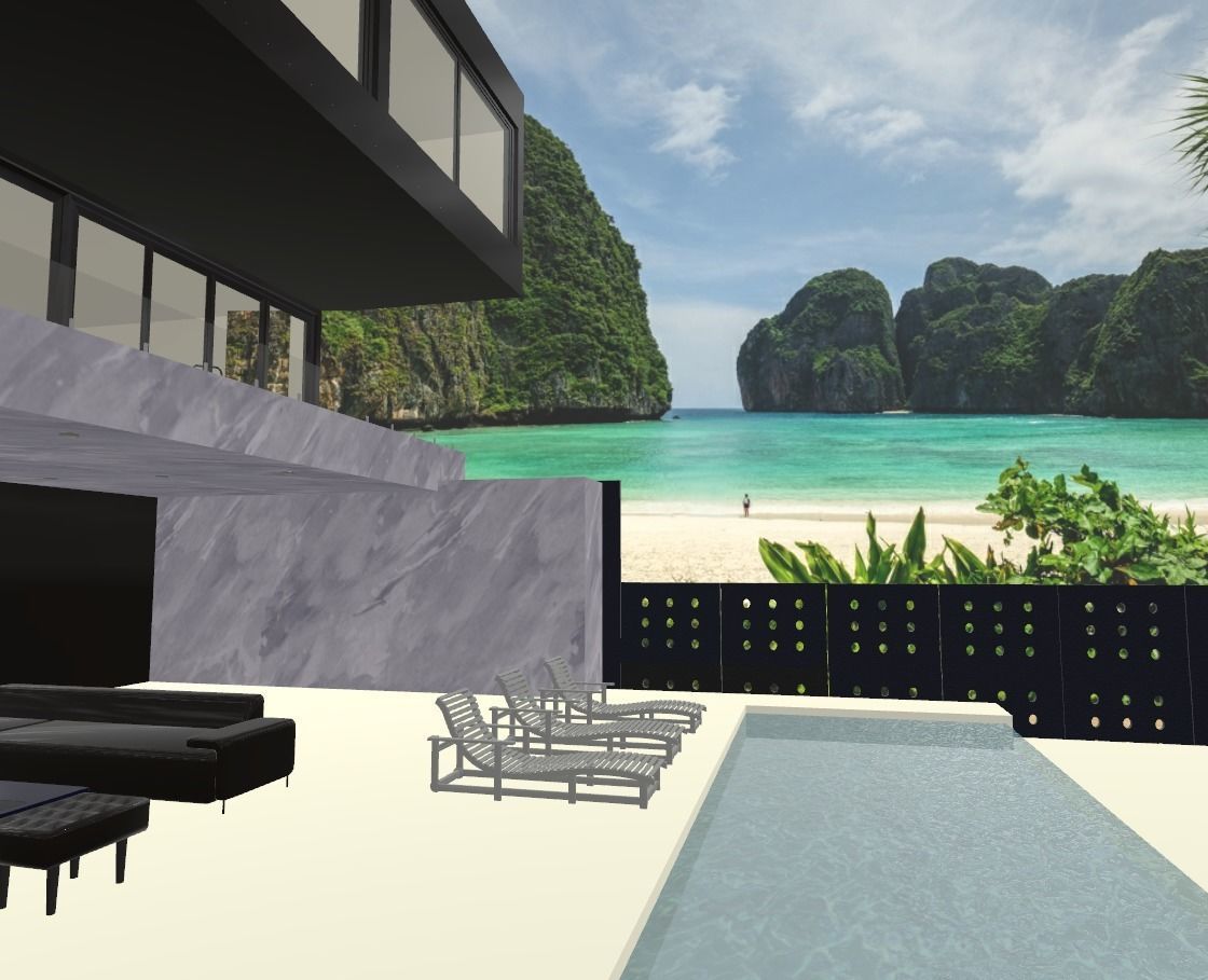 Maya Bay Island Thailand  Low-poly 3D model_44