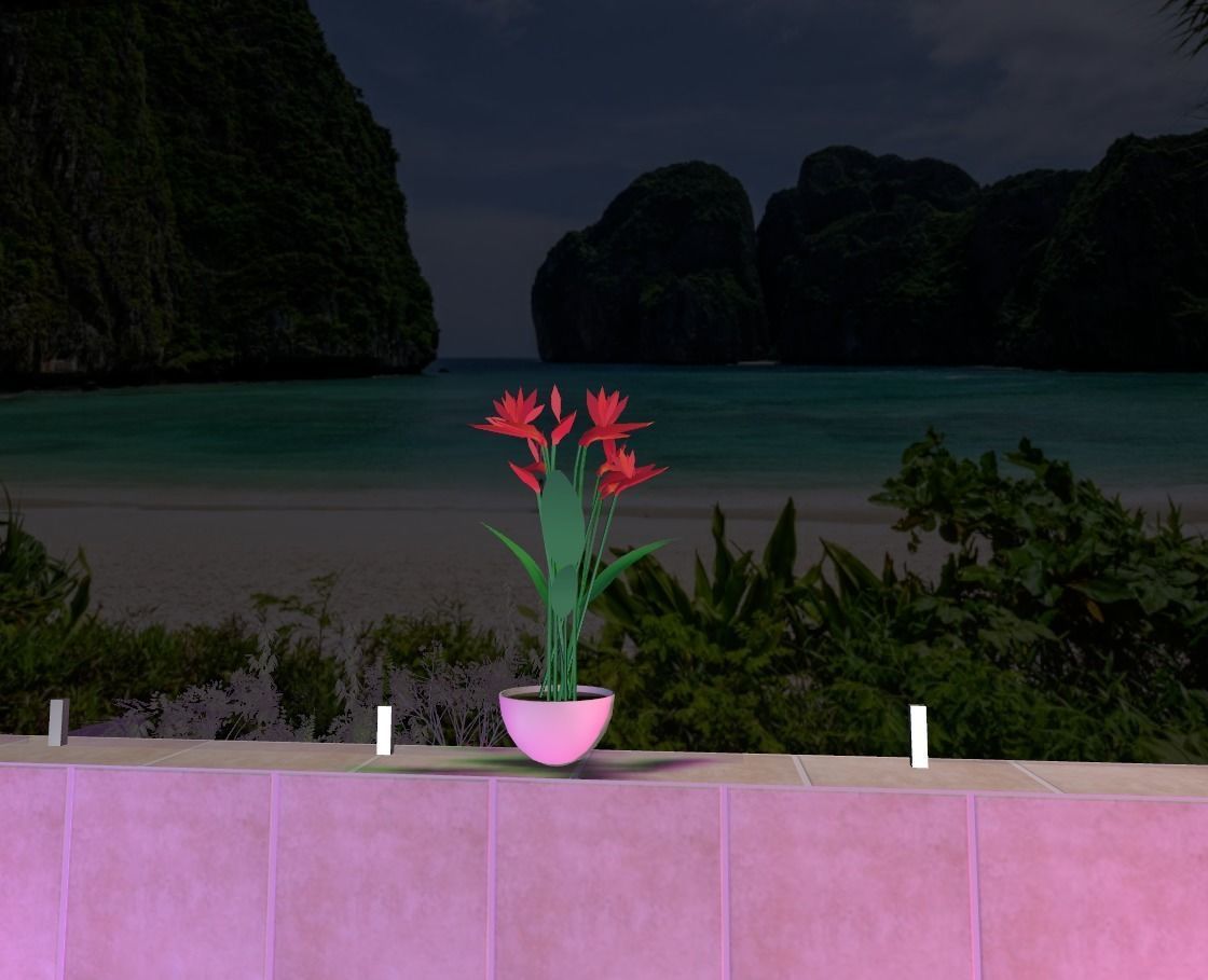 Maya Bay Island Thailand  Low-poly 3D model_39