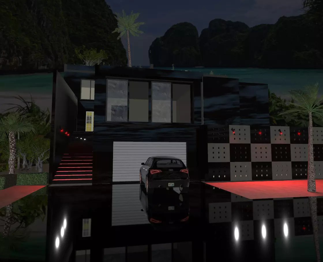 Maya Bay Island Thailand  Low-poly 3D model_0