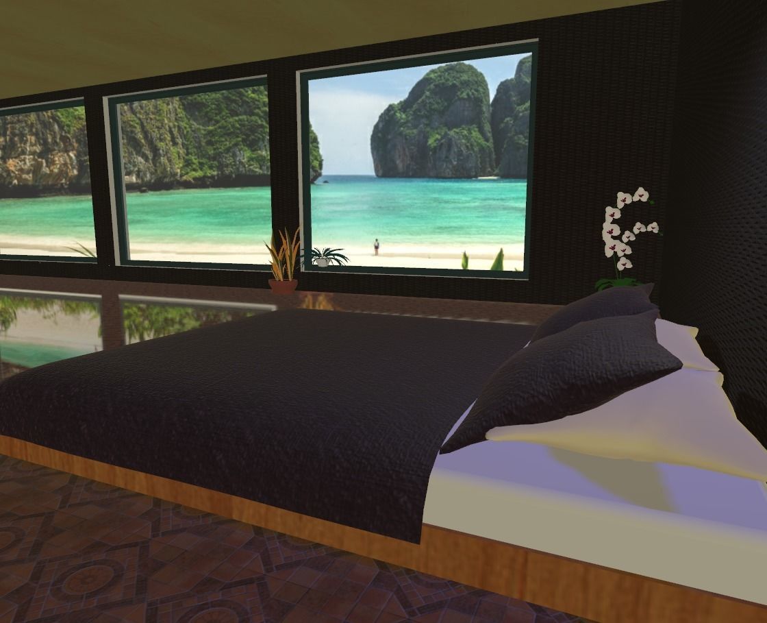 Maya Bay Island Thailand  Low-poly 3D model_24