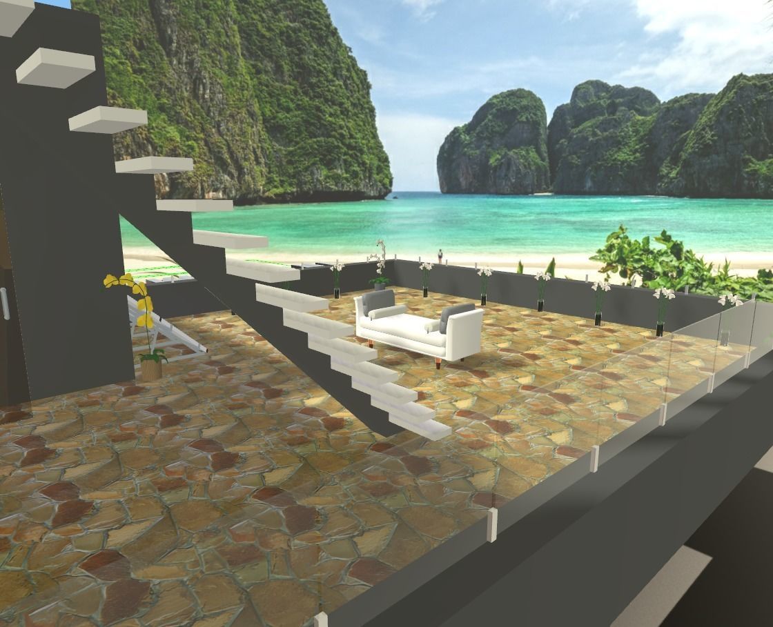 Maya Bay Island Thailand  Low-poly 3D model_42