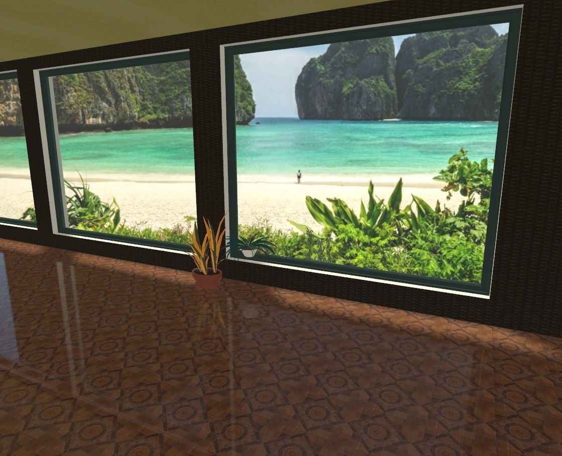 Maya Bay Island Thailand  Low-poly 3D model_26