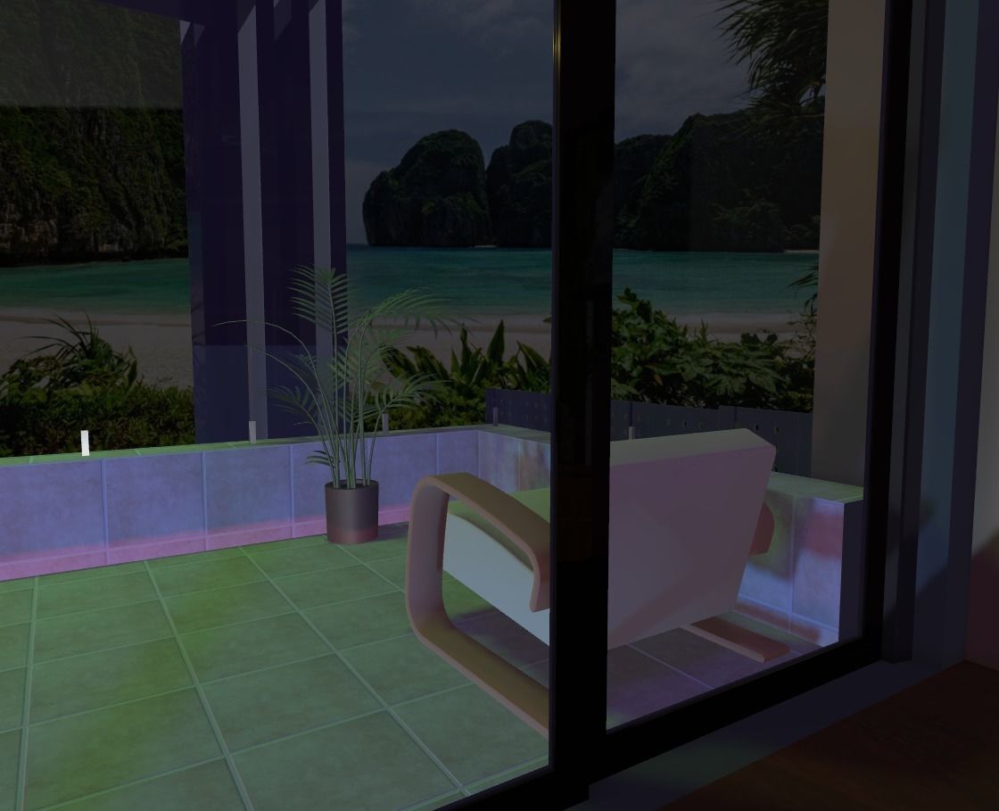 Maya Bay Island Thailand  Low-poly 3D model_13