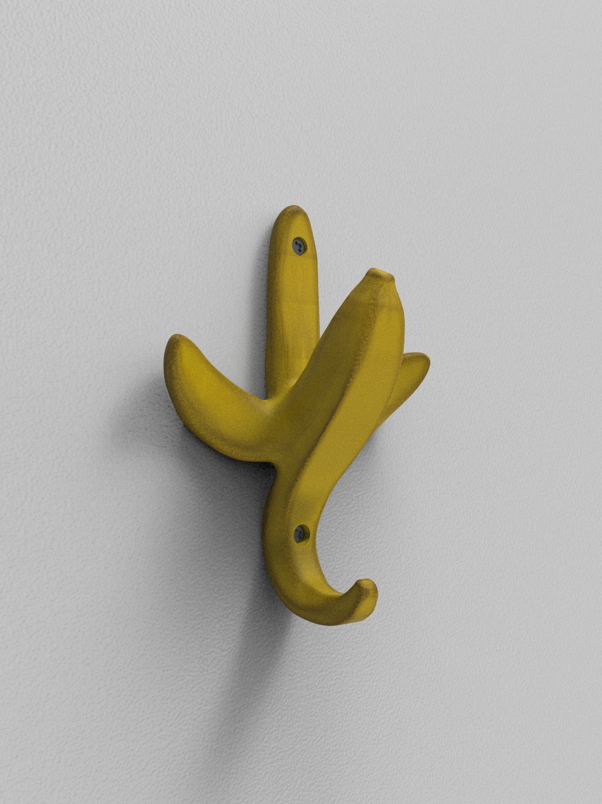Banana Wall Hook 3D print model_11