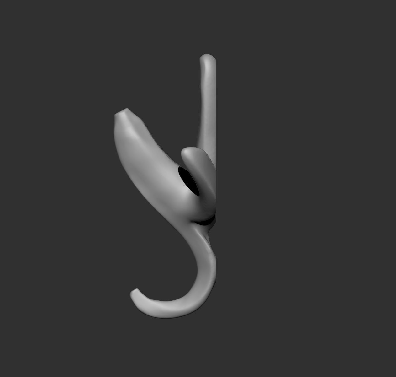 Banana Wall Hook 3D print model_14