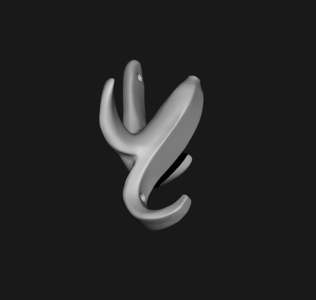 Banana Wall Hook 3D print model_10