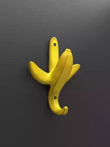 Banana Wall Hook 3D print model