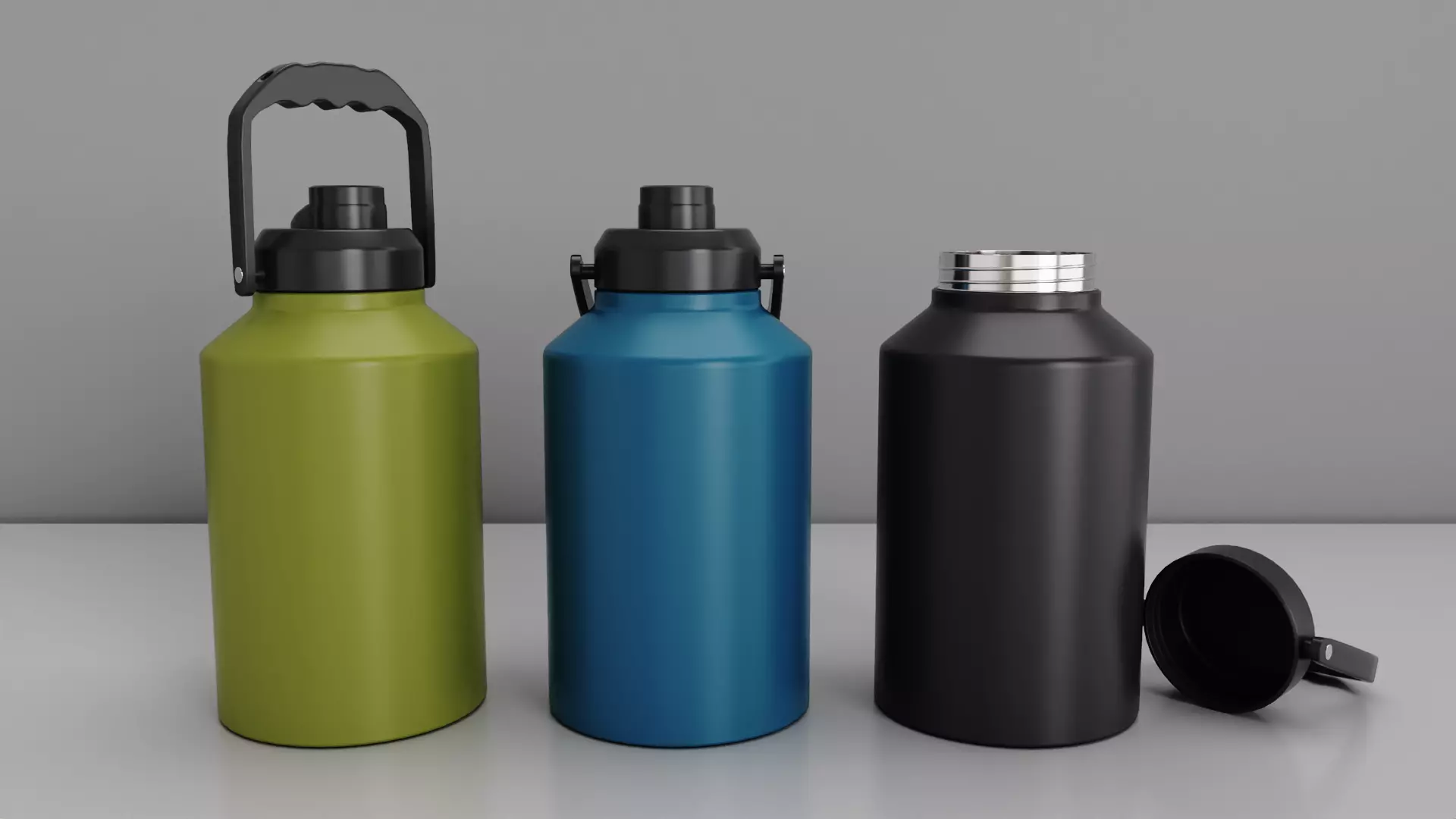 Stainless Steel Insulated Thermo Bottle 2 Liters 3D model