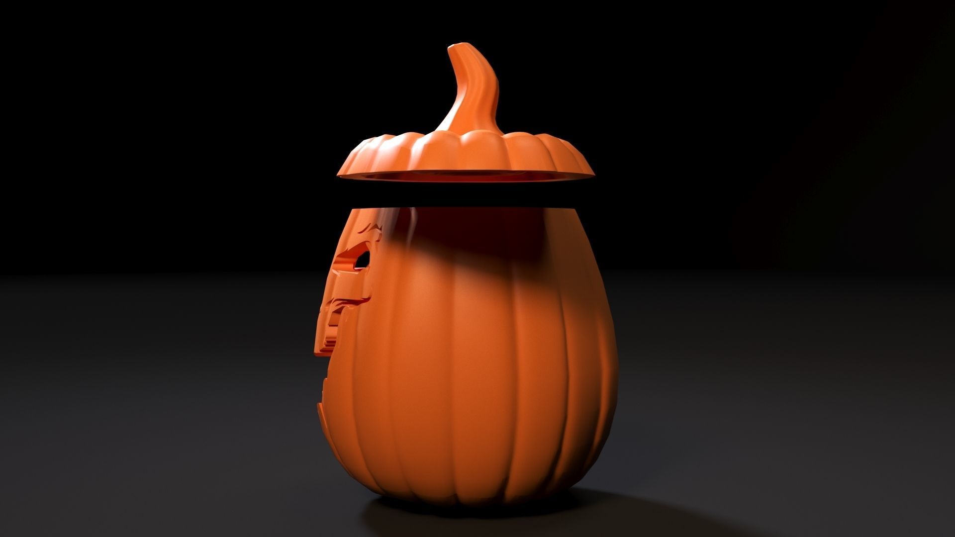 Scary halloween pumpkin 3D print model_15
