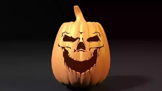 Scary halloween pumpkin 3D print model