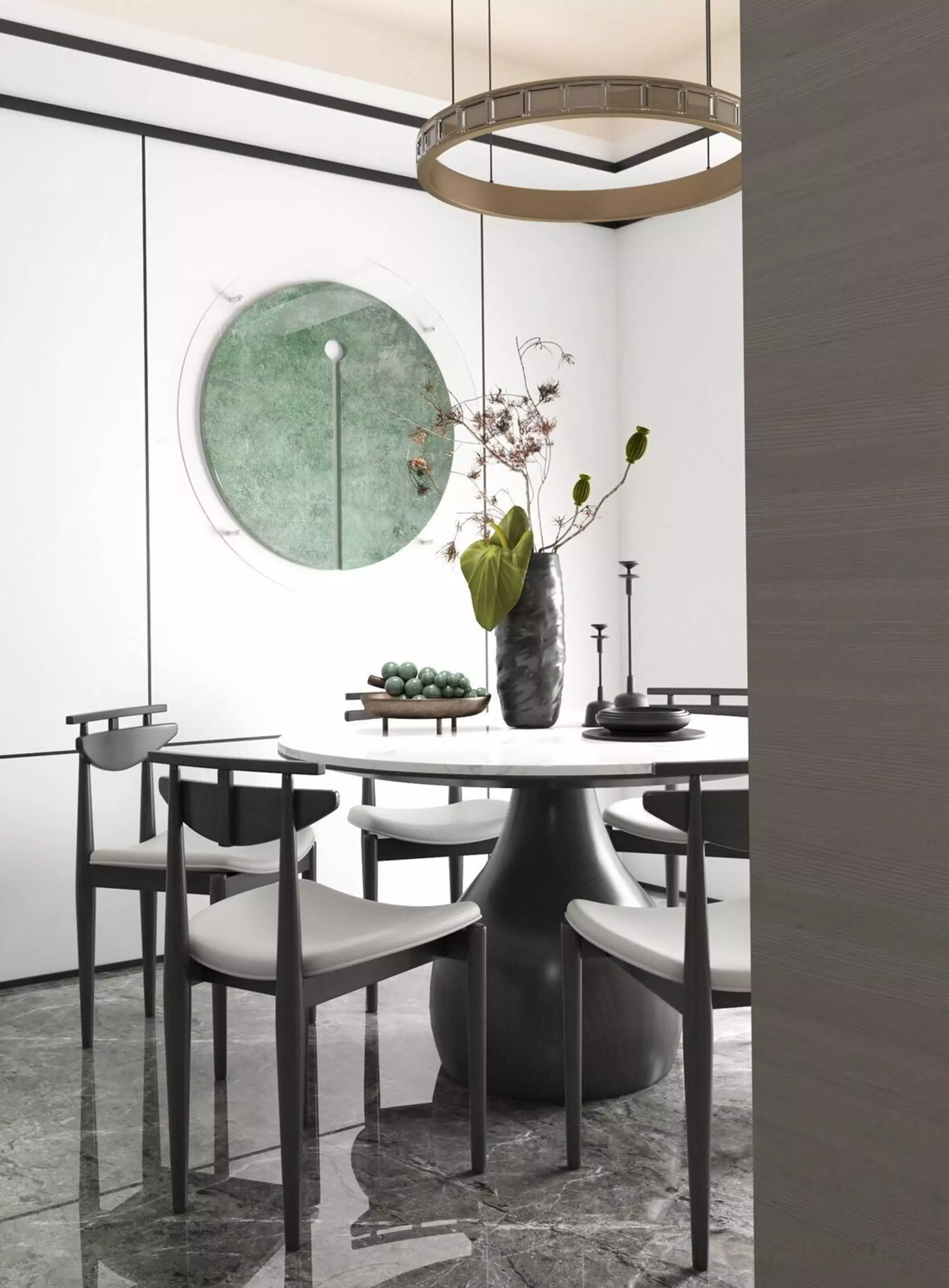 dining chair Chinese New table 3D model