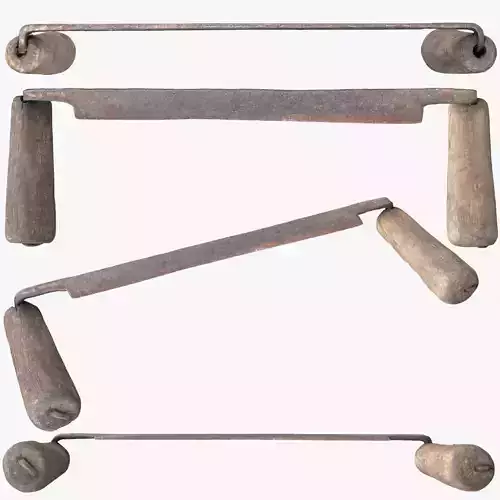 Planer Scraper for wooden logs Low-poly 3D model