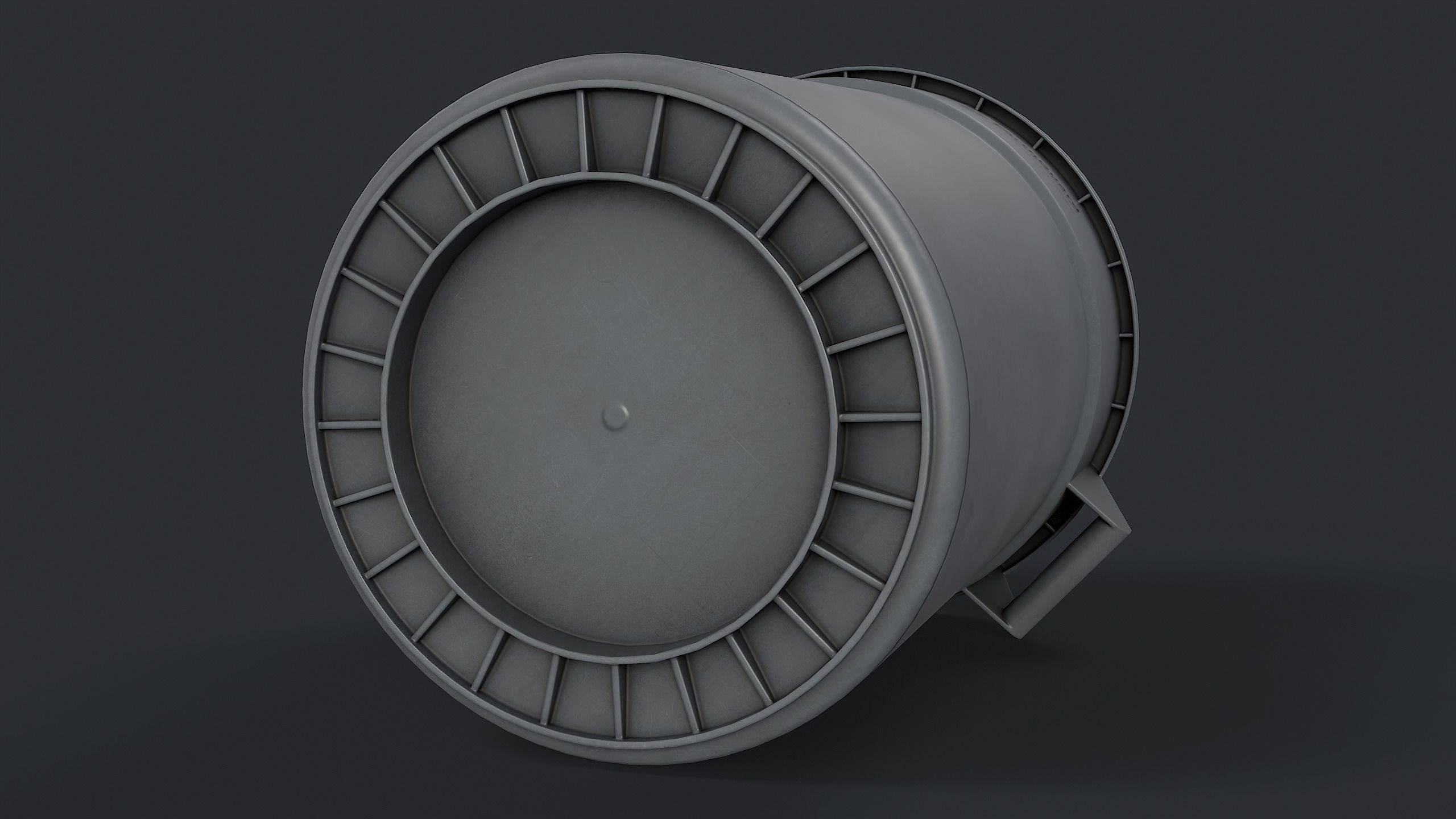 Street Trash Can 39 PBR Game Ready Low-poly 3D model_19