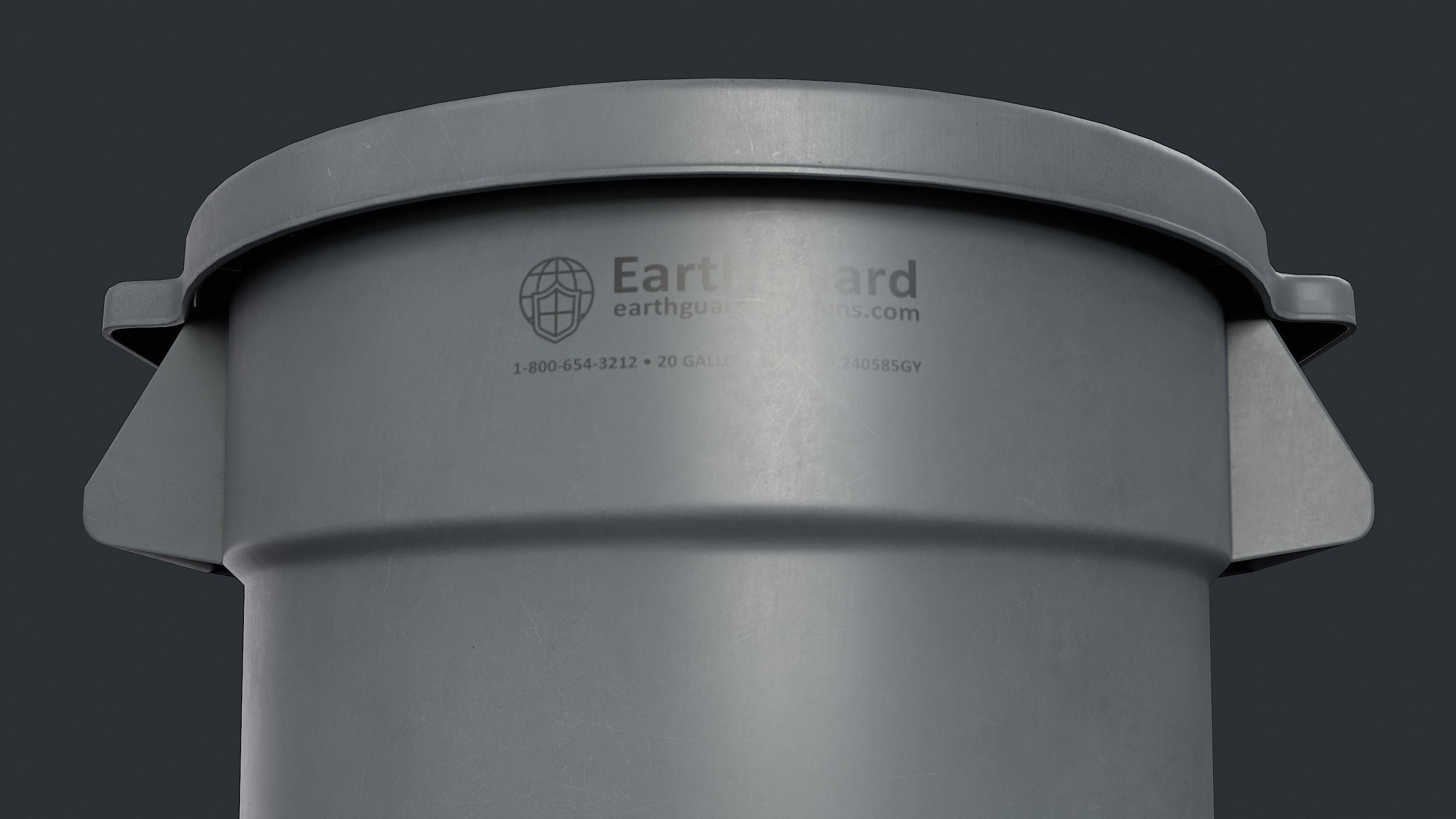 Street Trash Can 39 PBR Game Ready Low-poly 3D model_12