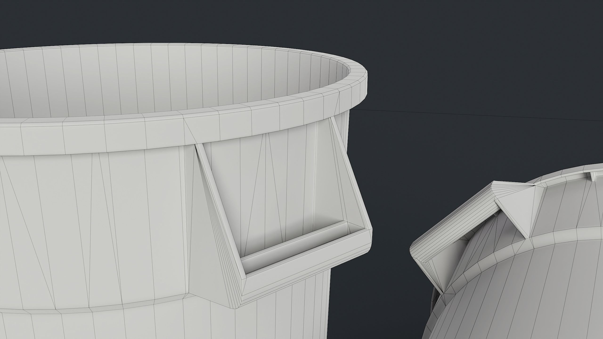 Street Trash Can 39 PBR Game Ready Low-poly 3D model_25
