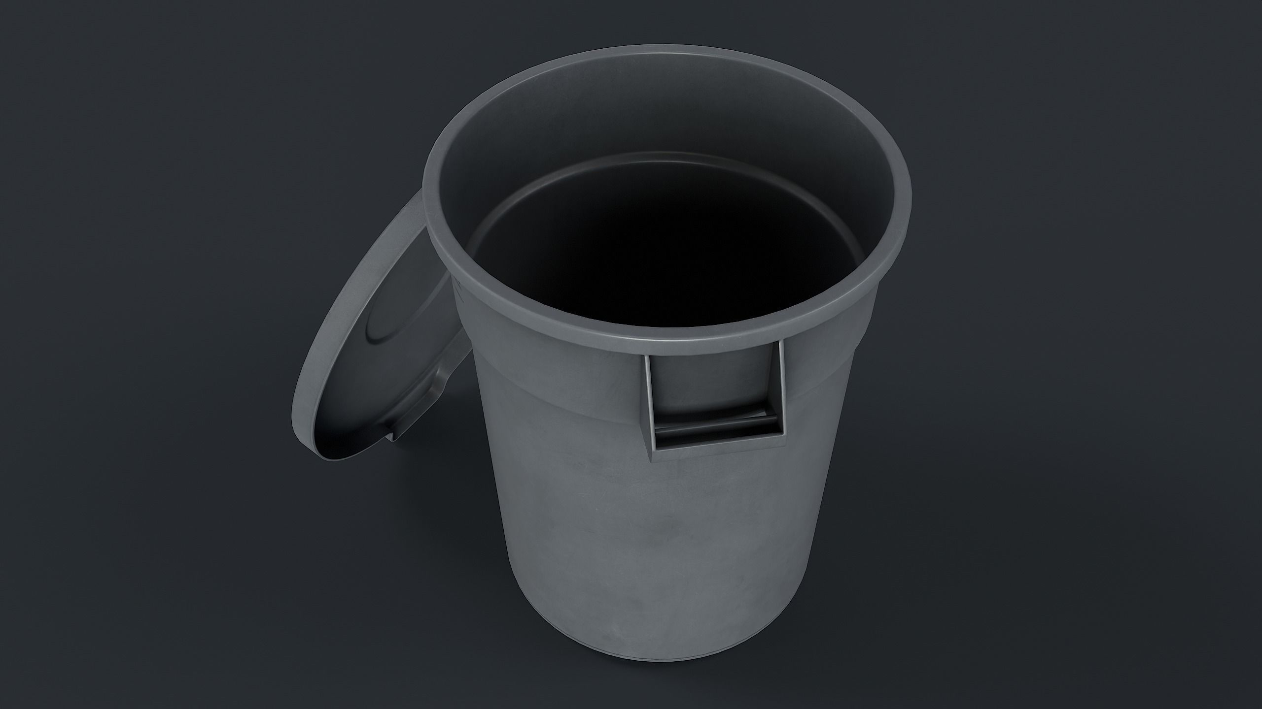 Street Trash Can 39 PBR Game Ready Low-poly 3D model_8