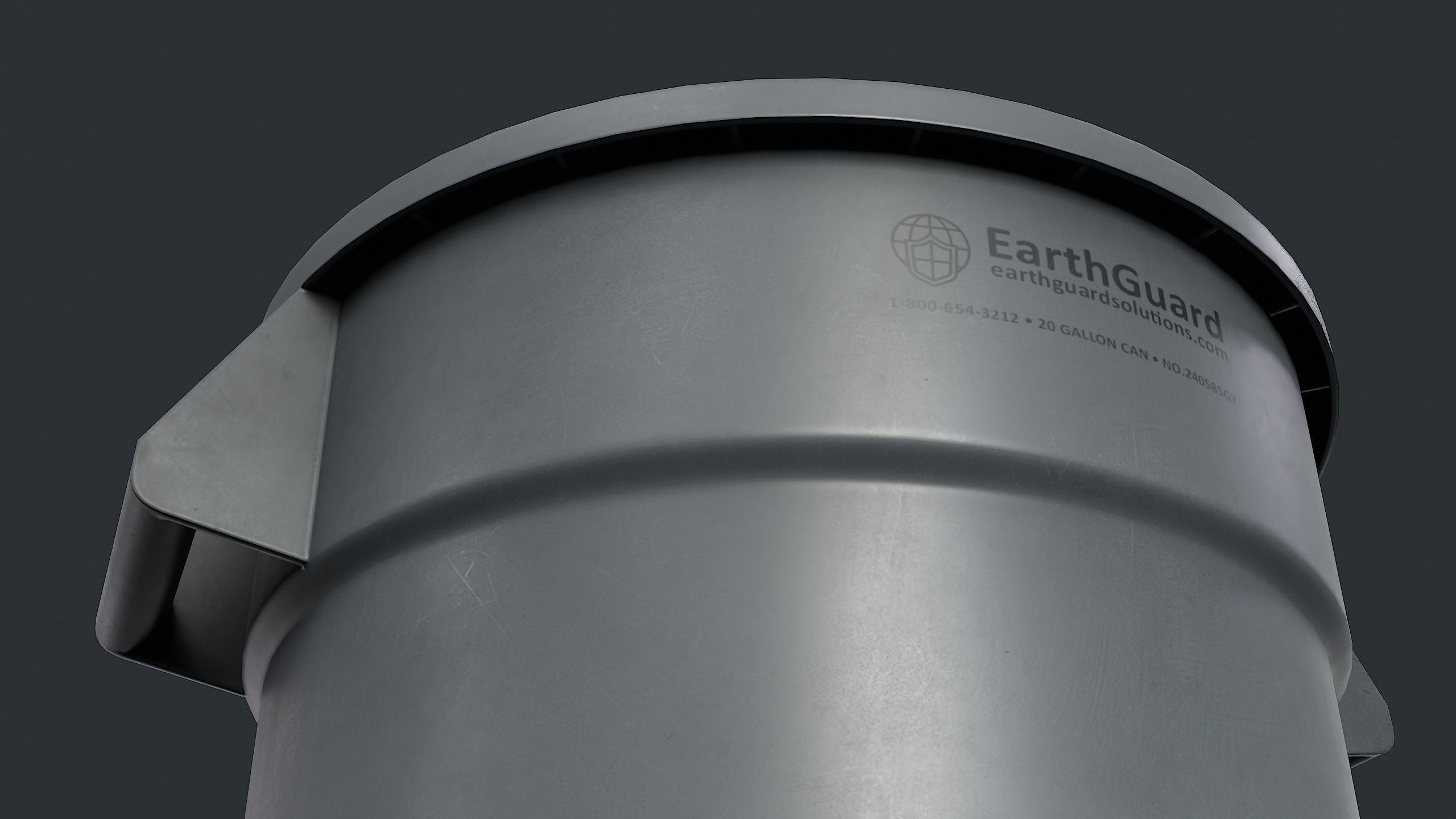 Street Trash Can 39 PBR Game Ready Low-poly 3D model_15