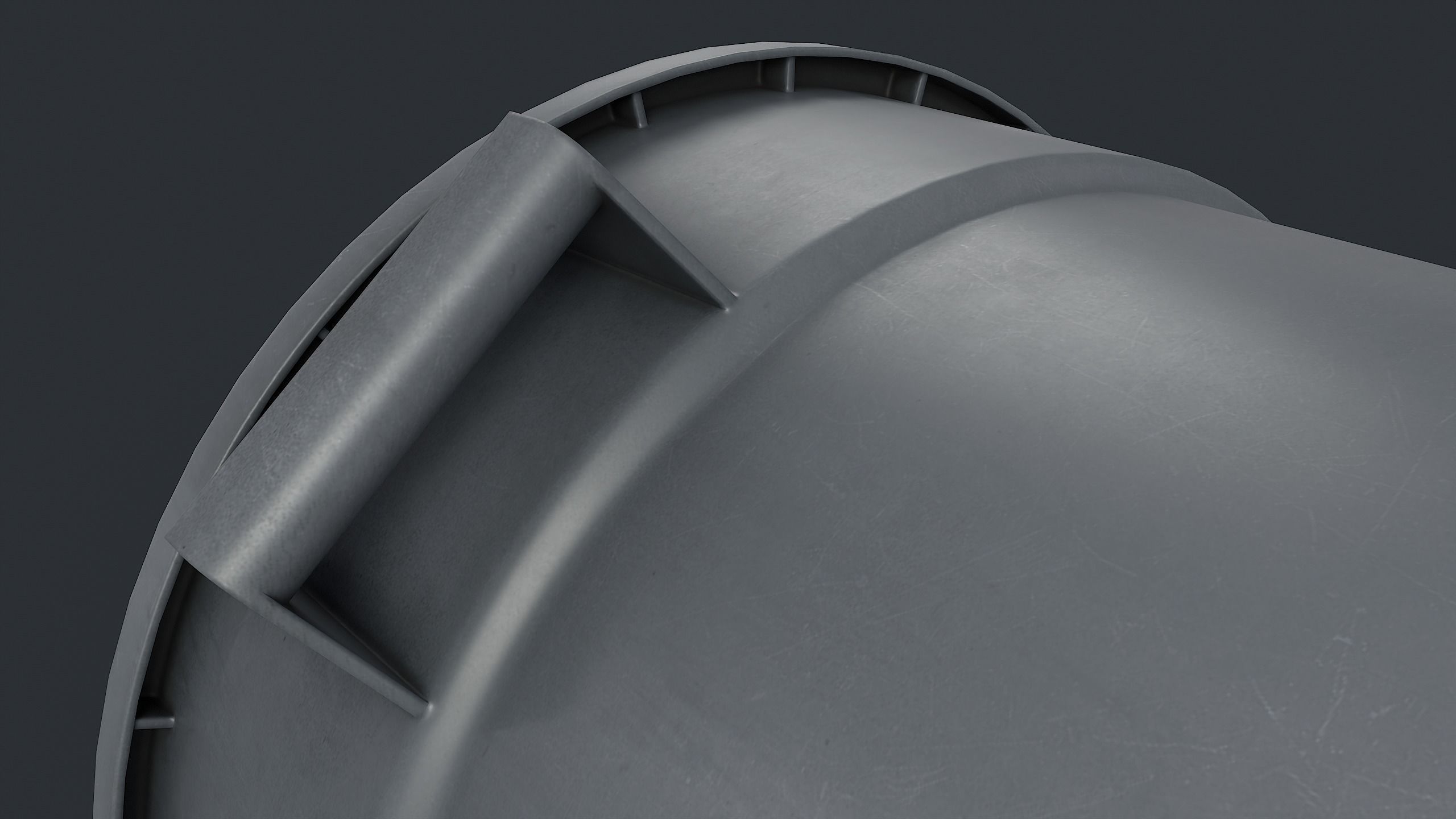 Street Trash Can 39 PBR Game Ready Low-poly 3D model_20