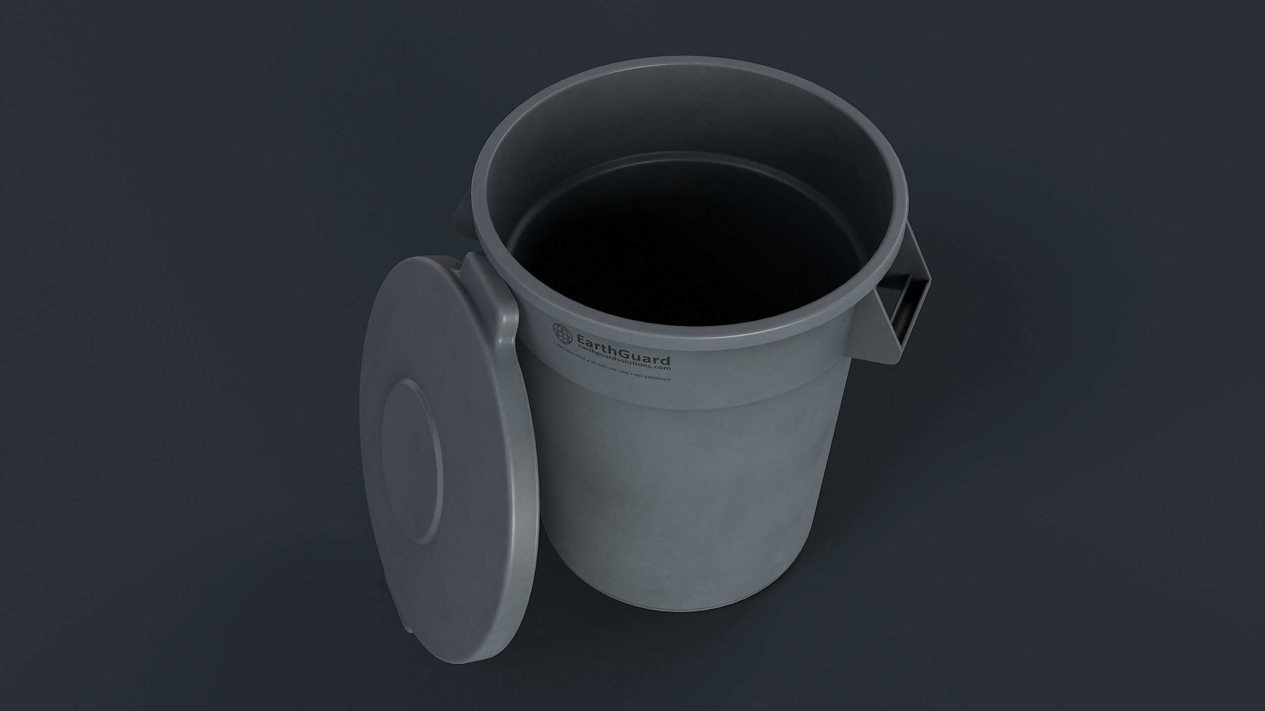 Street Trash Can 39 PBR Game Ready Low-poly 3D model_7