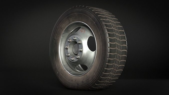 Old Wheel Low-poly 3D model 3