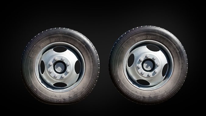 Old Wheel Low-poly 3D model 5