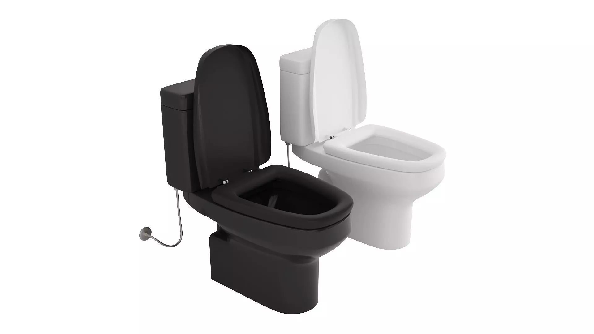 Modern Toilet Set with Two Color Variants 3D model_0