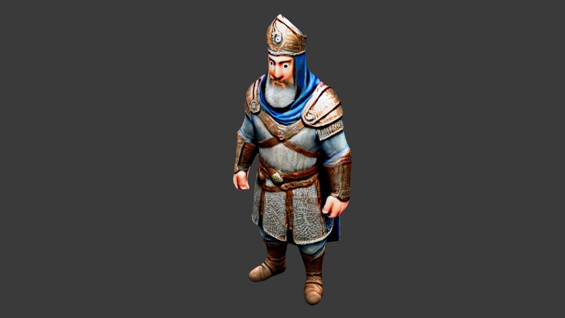 Sultan King Low-poly 3D model_3