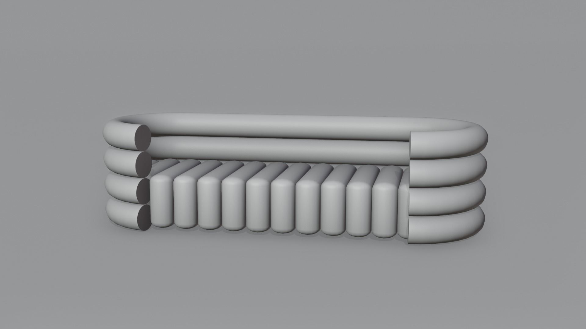 Green Low Poly Sofa Free 3D model_6