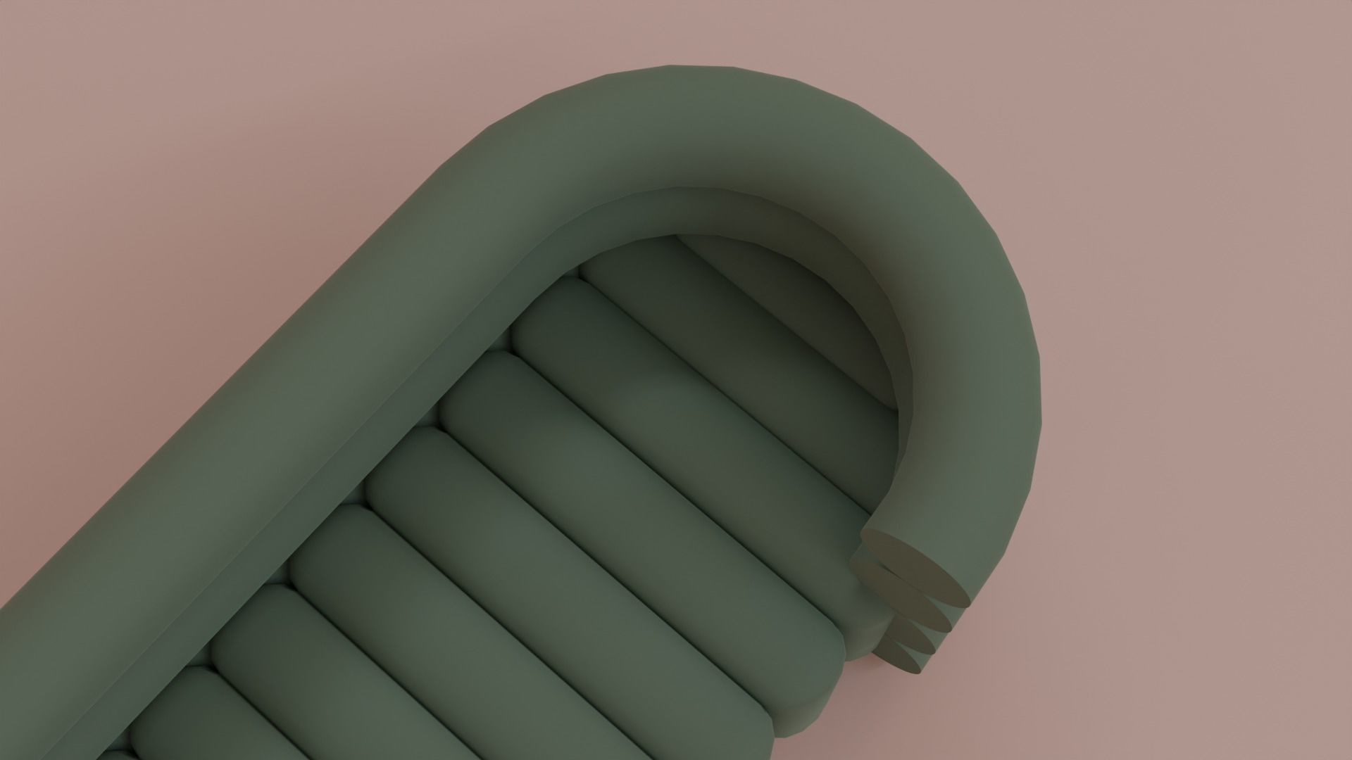 Green Low Poly Sofa Free 3D model_3