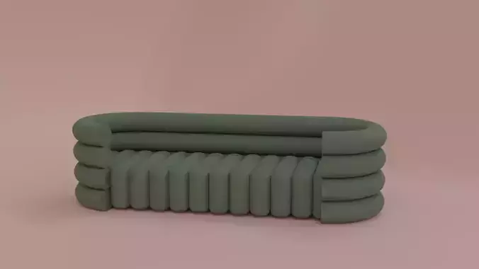 Green Low Poly Sofa