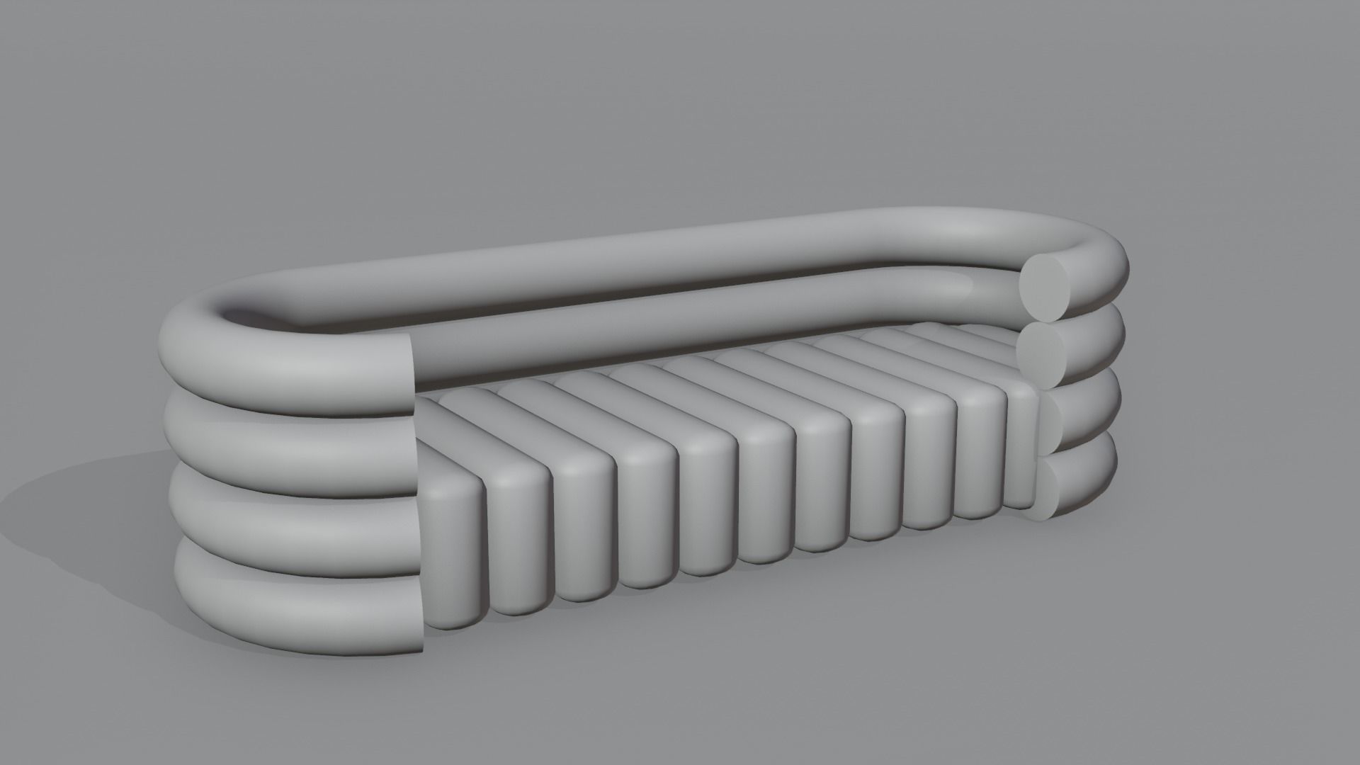 Green Low Poly Sofa Free 3D model_5