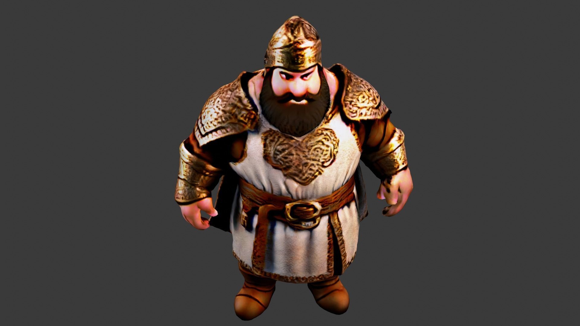 Fat Arab King Low-poly 3D model_5
