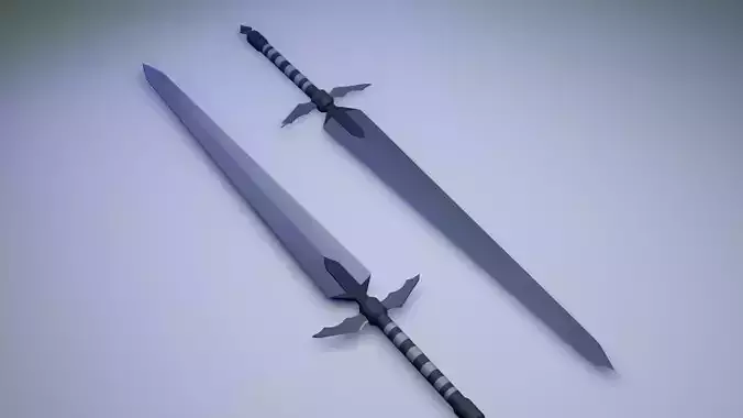 Sword 3d model low poly