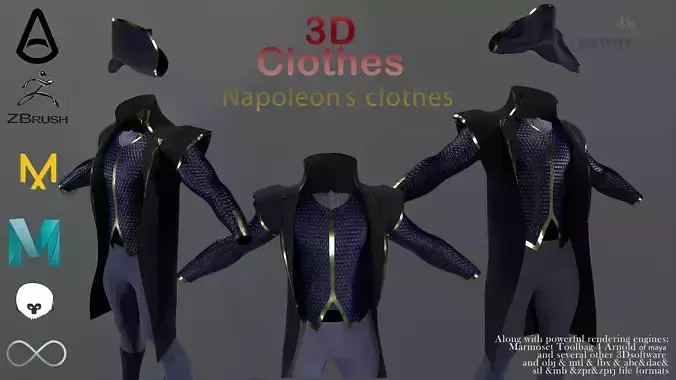 NAPOLEON Low-poly 3D model