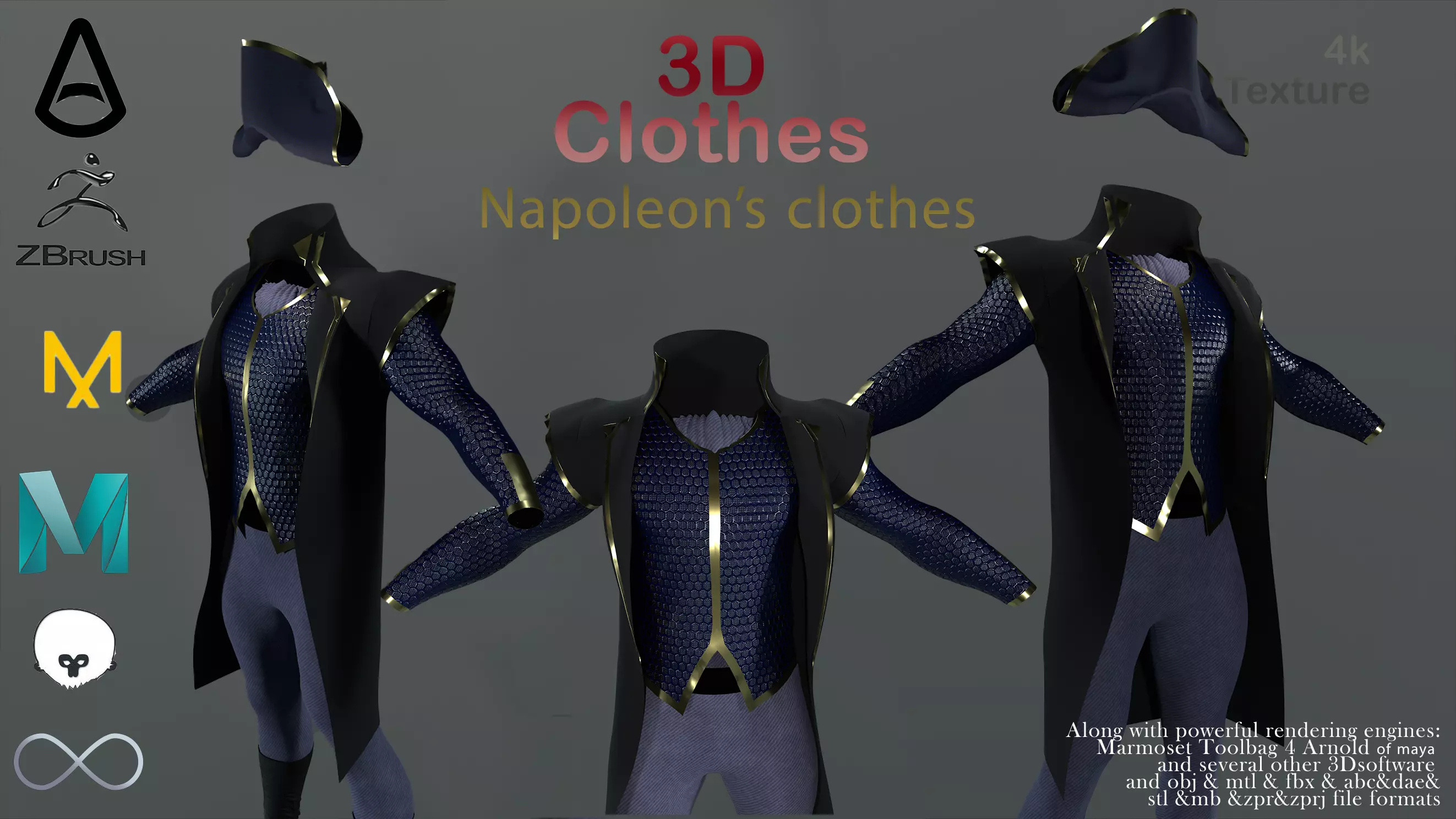 NAPOLEON Low-poly 3D model_0