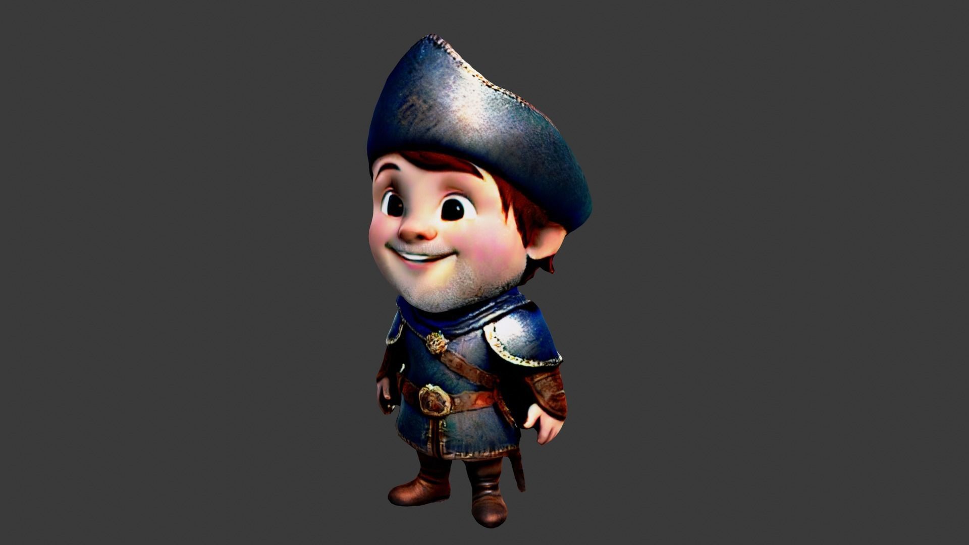Medieval Character Low-poly 3D model_2