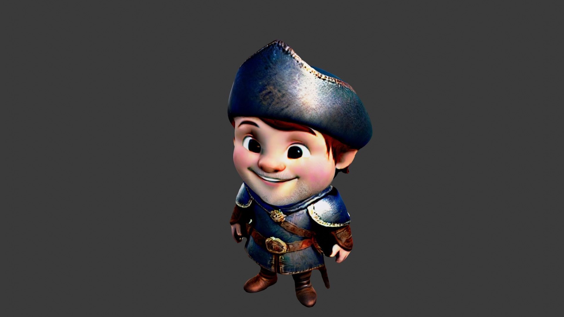 Medieval Character Low-poly 3D model_3