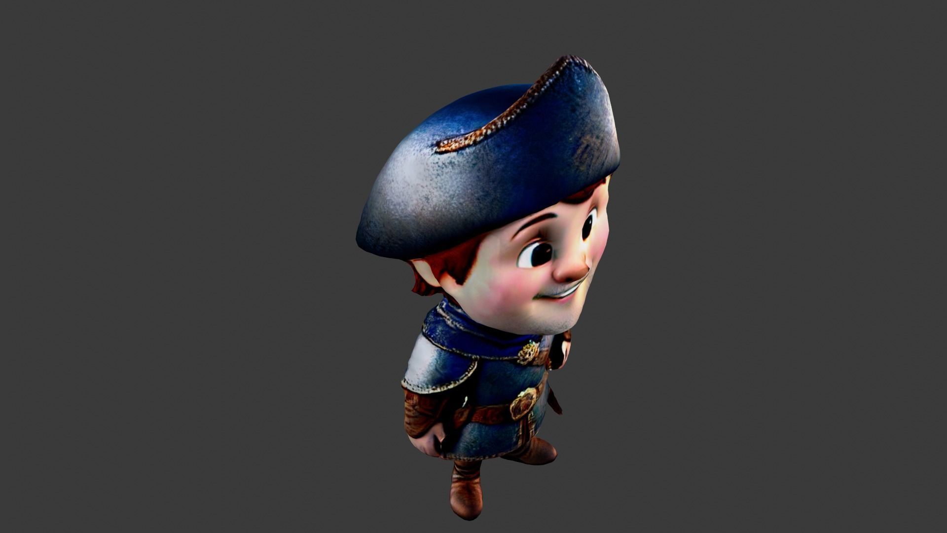 Medieval Character Low-poly 3D model_4