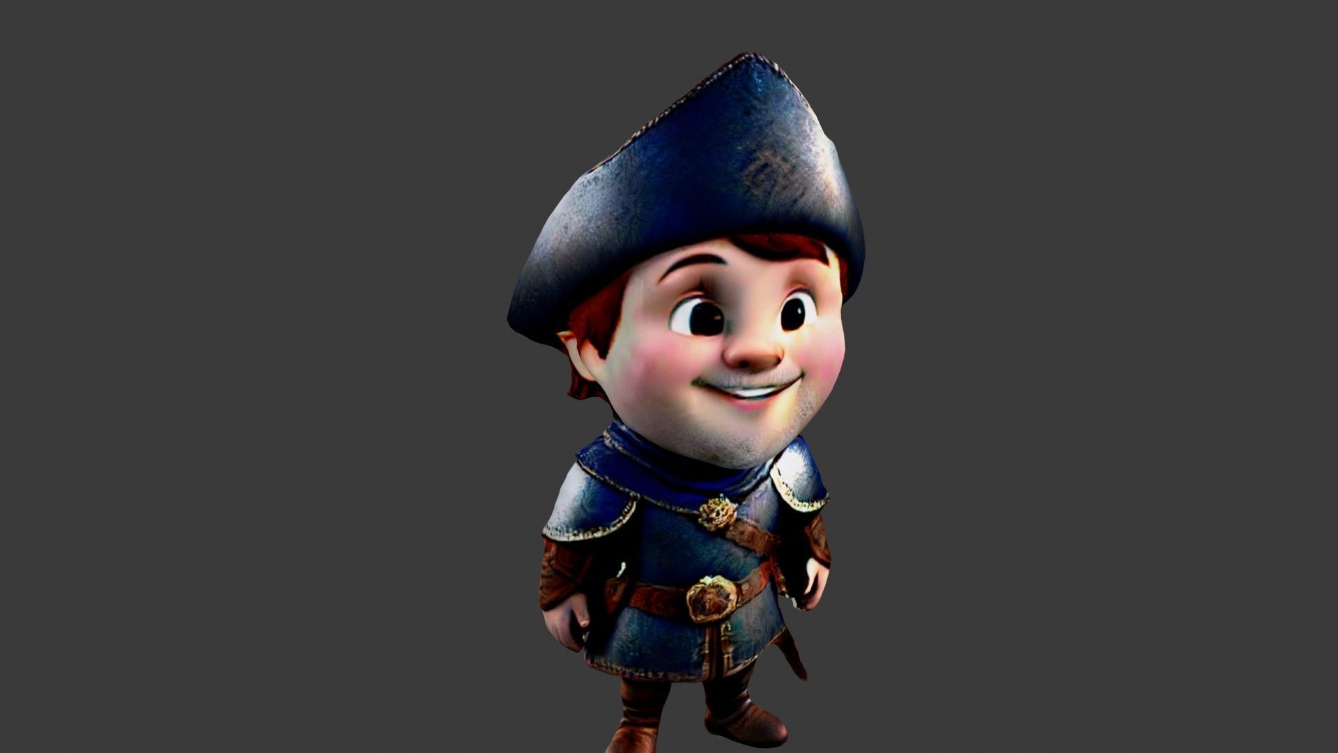 Medieval Character Low-poly 3D model_6