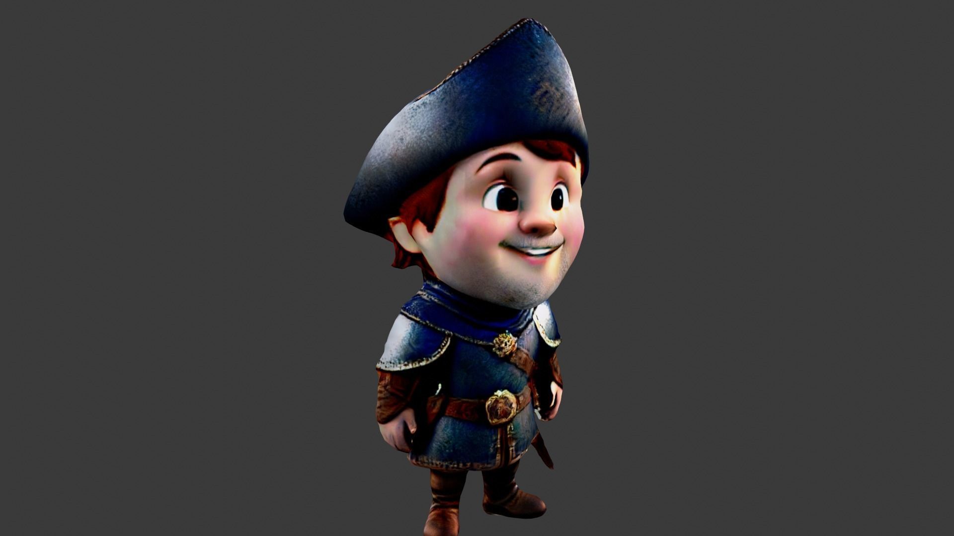 Medieval Character Low-poly 3D model_1