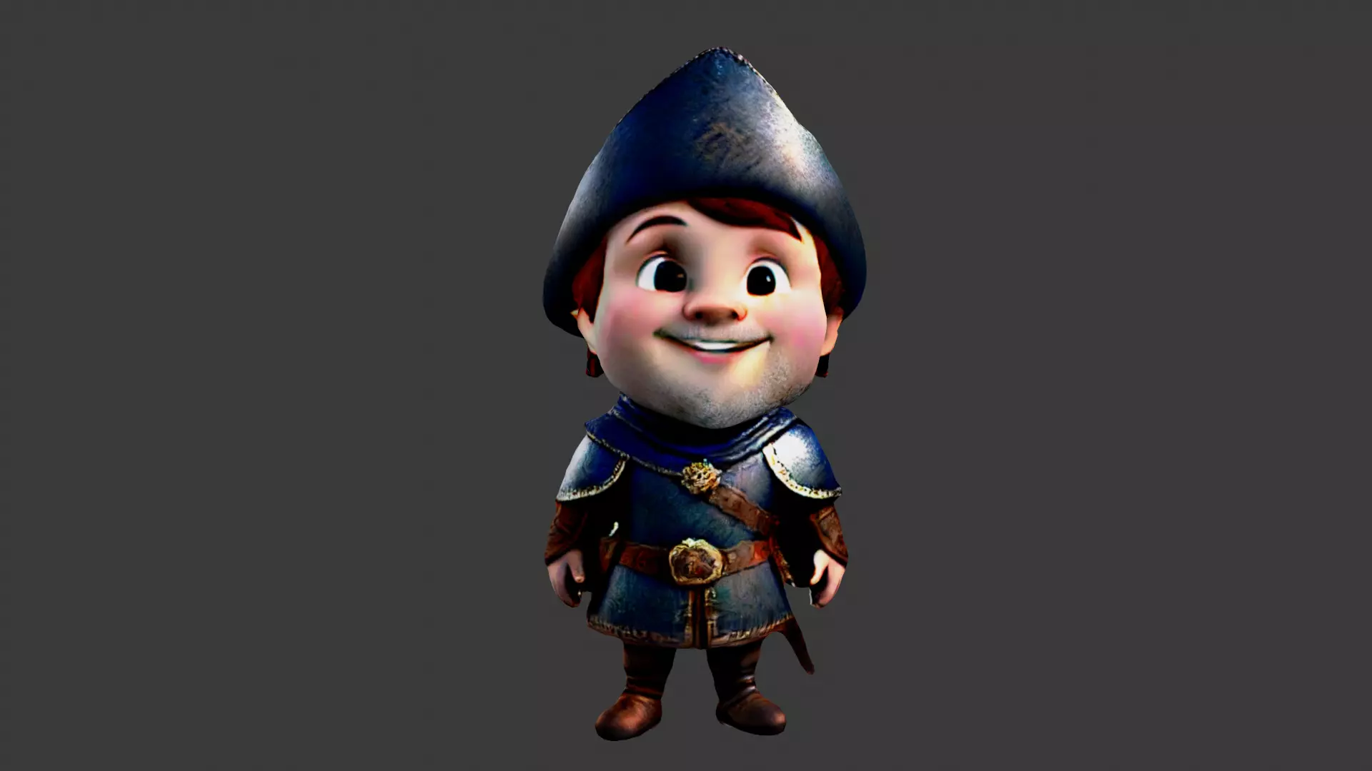 Medieval Character Low-poly 3D model_0